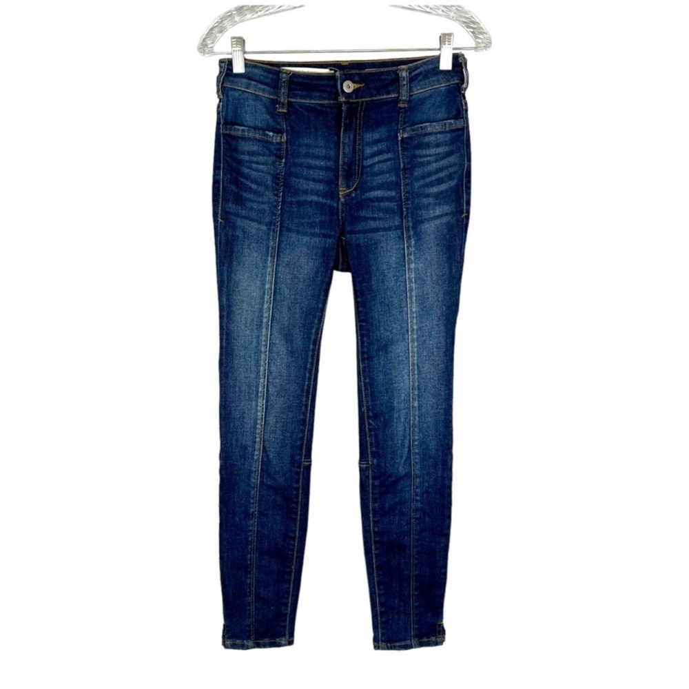Pilcro and the Letterpress by Anthropologie Mid-Rise Slim Jeans in Indigo Wash